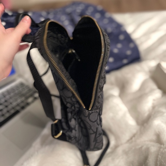 Calvin Klein Black Monogram Backpack - Adjustable Straps - Picture 2 of 5